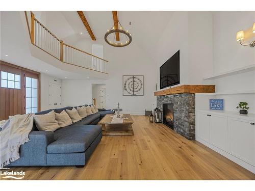 395 Eastdale Drive, Wasaga Beach, ON - Indoor Photo Showing Living Room With Fireplace