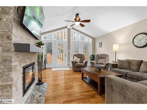 563 Ski Hill Road, Nipissing, ON - Indoor Photo Showing Living Room With Fireplace