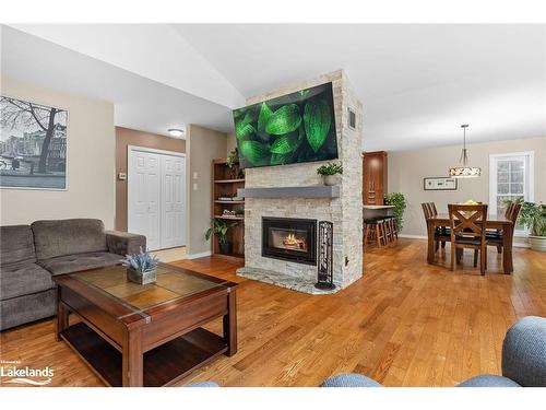 563 Ski Hill Road, Nipissing, ON - Indoor Photo Showing Living Room With Fireplace