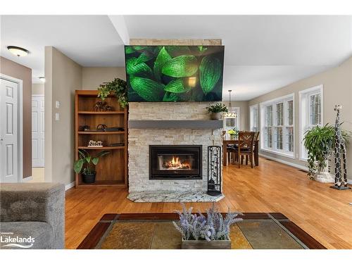 563 Ski Hill Road, Nipissing, ON - Indoor Photo Showing Living Room With Fireplace