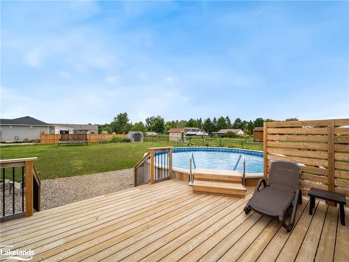 14 Henry Ball Court, Warminster, ON - Outdoor With Above Ground Pool With Deck Patio Veranda With Backyard