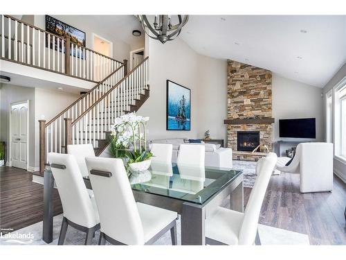 38 Carpenter Street, Collingwood, ON - Indoor Photo Showing Dining Room With Fireplace