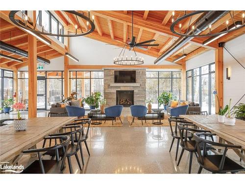 120 Sycamore Street, The Blue Mountains, ON - Indoor Photo Showing Dining Room With Fireplace