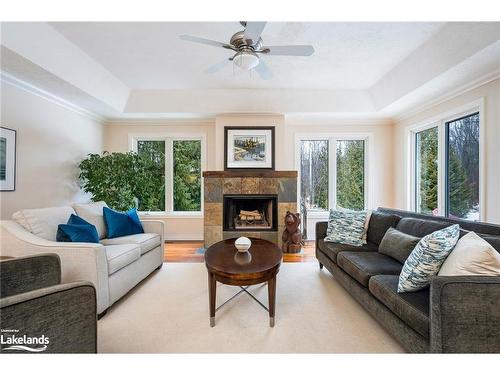 110 Scotts Court, The Blue Mountains, ON - Indoor Photo Showing Living Room With Fireplace