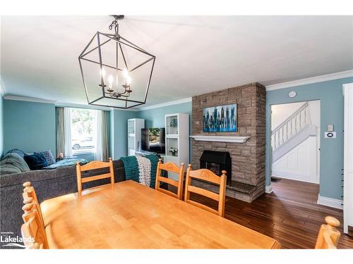 485 Hannah Street, Midland, ON - Indoor Photo Showing Dining Room With Fireplace