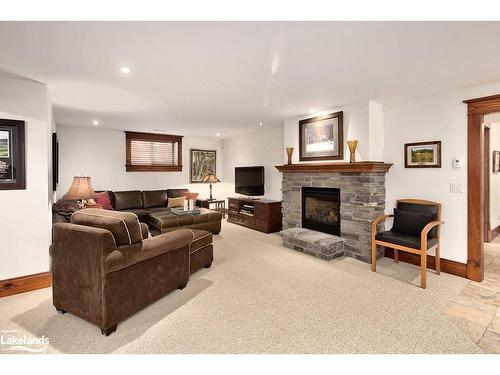 376 Sunset Boulevard, Thornbury, ON - Indoor Photo Showing Living Room With Fireplace