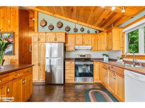 48 Fred Dubie Road E, Parry Sound, ON - Indoor Photo Showing Kitchen With Double Sink