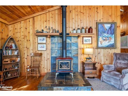 48 Fred Dubie Road E, Parry Sound, ON - Indoor With Fireplace