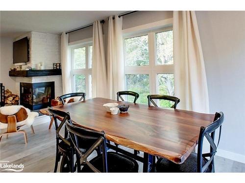 410 Mariners Way, Collingwood, ON - Indoor Photo Showing Dining Room With Fireplace