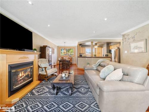 1859 Warminster Sideroad, Oro-Medonte, ON - Indoor Photo Showing Living Room With Fireplace