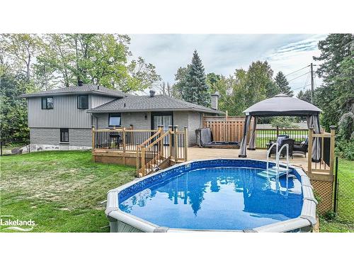 4693 Daniel Street, Ramara, ON - Outdoor With Above Ground Pool With Backyard