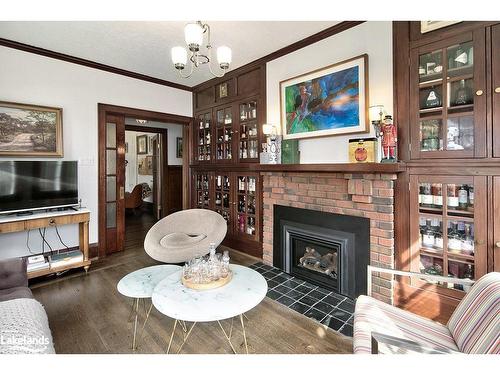 145 Bruce Street S, Thornbury, ON - Indoor Photo Showing Living Room With Fireplace