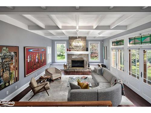 145 Bruce Street S, Thornbury, ON - Indoor Photo Showing Living Room With Fireplace