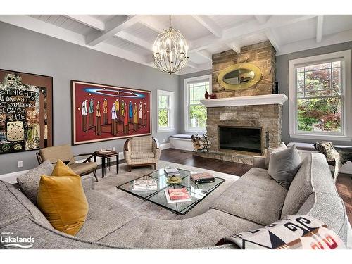 145 Bruce Street S, Thornbury, ON - Indoor Photo Showing Living Room With Fireplace