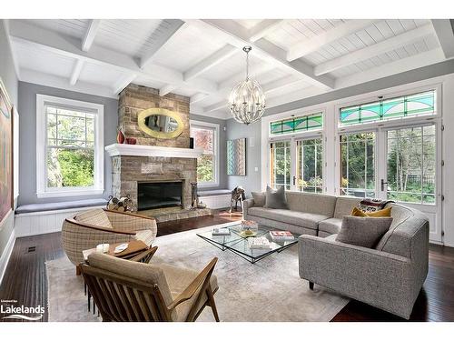 145 Bruce Street S, Thornbury, ON - Indoor Photo Showing Living Room With Fireplace