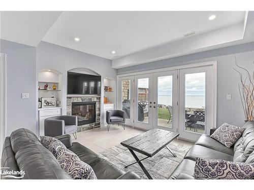 15-209707 Highway 26 Highway, The Blue Mountains, ON - Indoor Photo Showing Living Room With Fireplace