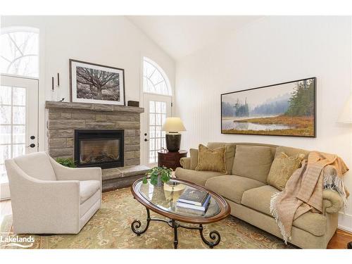 48 Estate Drive, Port Carling, ON - Indoor Photo Showing Living Room With Fireplace