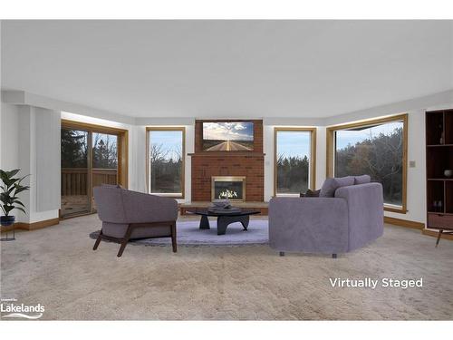 7598 6/7 Sideroad Nottawasaga, Creemore, ON - Indoor Photo Showing Living Room With Fireplace