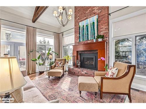 160 Grand Cypress Lane, The Blue Mountains, ON - Indoor Photo Showing Living Room With Fireplace