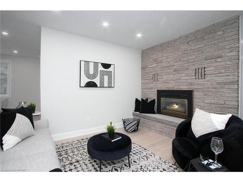 44 Albert Street, Mitchell, ON - Indoor Photo Showing Living Room With Fireplace