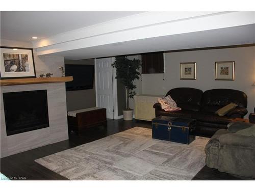 24575 Saxton Road, Strathroy Caradoc (Munic), ON - Indoor Photo Showing Living Room With Fireplace