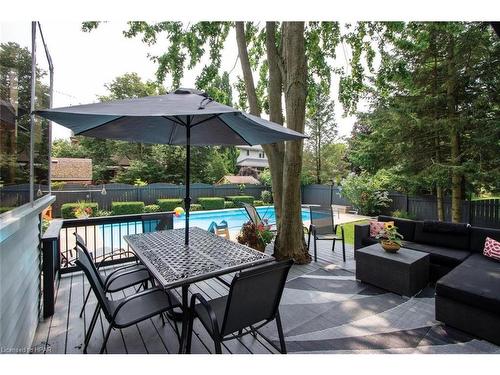 63 Crawford Street, Stratford, ON - Outdoor With In Ground Pool With Deck Patio Veranda With Exterior