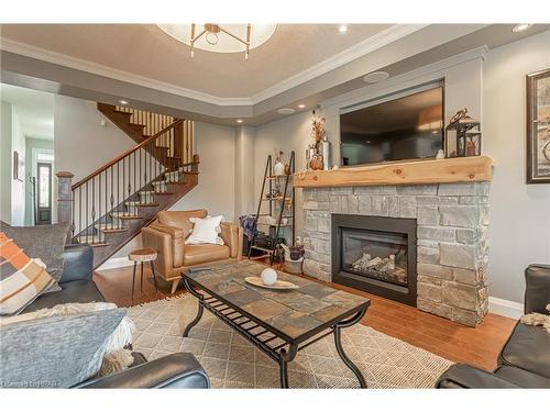 17 Brown Street, Stratford, ON - Indoor Photo Showing Living Room With Fireplace