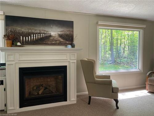 17 Sioux Lane, Meneset, ON - Indoor Photo Showing Living Room With Fireplace