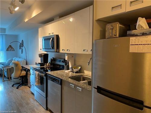 320-257 Hemlock Street, Waterloo, ON - Indoor Photo Showing Kitchen With Double Sink