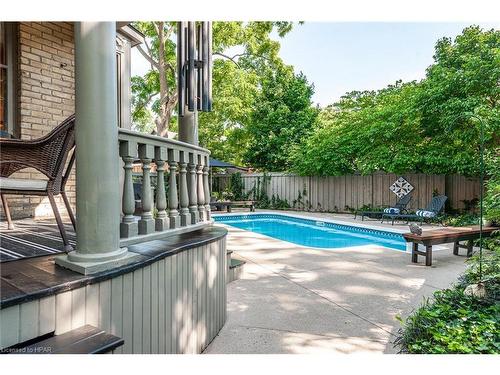 94 Hibernia Street, Stratford, ON - Outdoor With In Ground Pool With Deck Patio Veranda