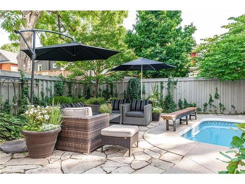 94 Hibernia Street, Stratford, ON - Outdoor With In Ground Pool With Deck Patio Veranda With Backyard