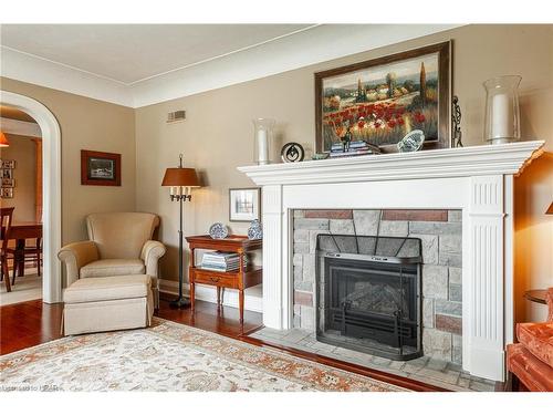 44 Haig Street, Stratford, ON - Indoor Photo Showing Living Room With Fireplace