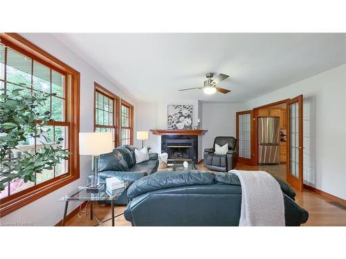 21 George Street, Bayfield, ON - Indoor Photo Showing Living Room With Fireplace