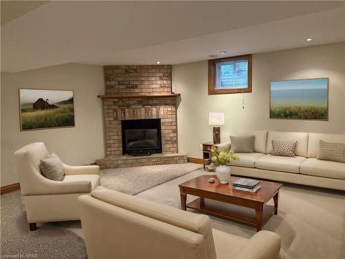 250 Bethune Crescent, Goderich, ON - Indoor Photo Showing Living Room With Fireplace