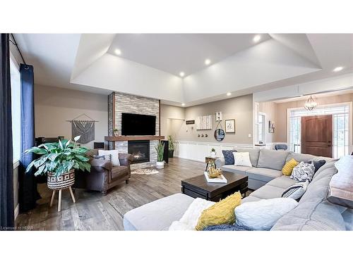 39941 Dinsley Terrace, Bluewater, ON - Indoor Photo Showing Living Room With Fireplace