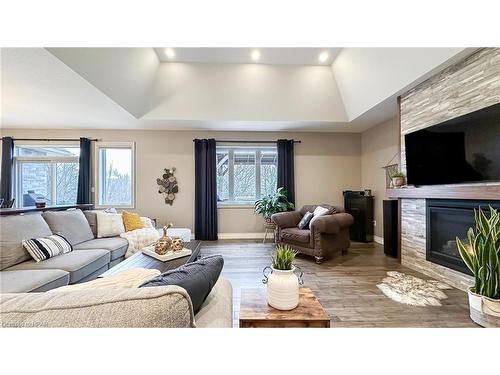 39941 Dinsley Terrace, Bluewater, ON - Indoor Photo Showing Living Room With Fireplace