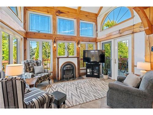 81196 Pfrimmer Road, Benmiller, ON - Indoor Photo Showing Living Room With Fireplace