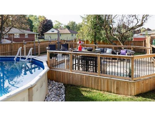 223 Coulton Drive, Mitchell, ON - Outdoor With Above Ground Pool With Deck Patio Veranda