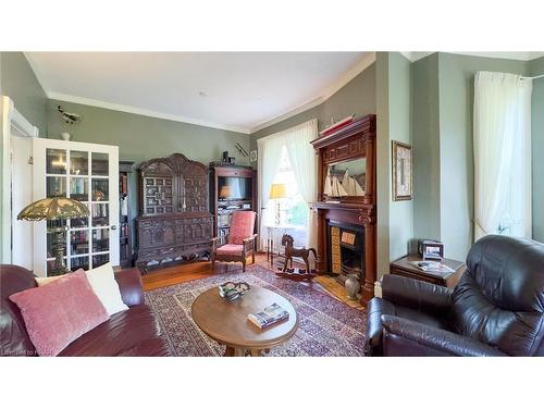 73399 London Road, Kippen, ON - Indoor Photo Showing Living Room With Fireplace