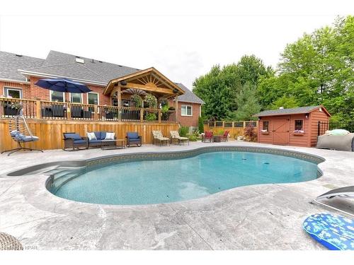 36241 Gore Road, South Huron, ON - Outdoor With In Ground Pool With Deck Patio Veranda With Backyard