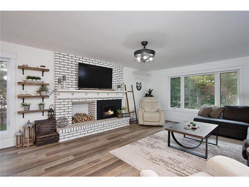 7372 Line 21, West Perth, ON - Indoor Photo Showing Living Room With Fireplace