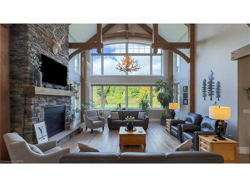 4640 Lakeshore Road, Plympton-Wyoming, ON - Indoor Photo Showing Living Room With Fireplace