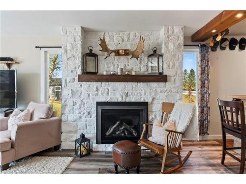 4 Seip Road, South Bruce, ON - Indoor Photo Showing Living Room With Fireplace