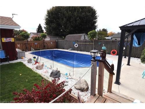 205 Bennett Street W, Goderich, ON - Outdoor With Above Ground Pool With Backyard