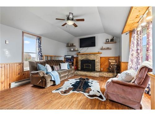 85102 Brussels Line, Huron East, ON - Indoor Photo Showing Living Room With Fireplace