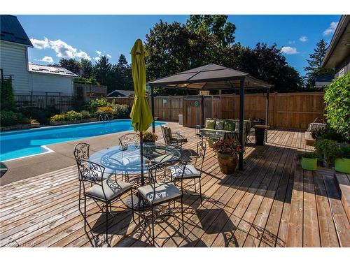 3 Elm Street, Stratford, ON - Outdoor With In Ground Pool With Deck Patio Veranda