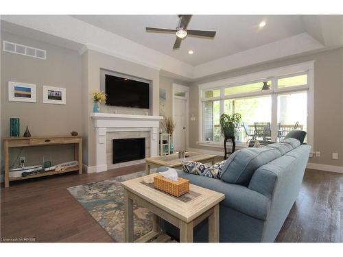 10138 Merrywood Drive, Grand Bend, ON - Indoor Photo Showing Living Room With Fireplace