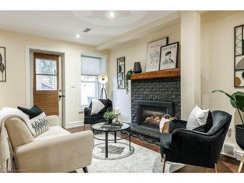 26 Daly Avenue, Stratford, ON - Indoor Photo Showing Living Room With Fireplace