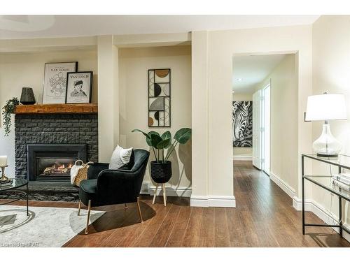 26 Daly Avenue, Stratford, ON - Indoor Photo Showing Living Room With Fireplace