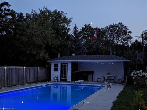 43 Louise Street, Stratford, ON - Outdoor With In Ground Pool With Backyard